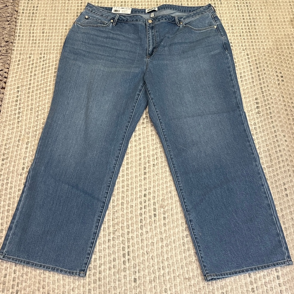 Seven7 NEW Loose Straight Leg Jean Women 22W Denim High Rise Authentic - Picture 5 of 8